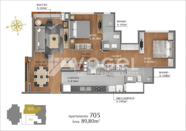 Imagem Apartamento com 2 Quartos à Venda, 74 m² em Centro - Gramado Imagem Apartamento com 2 Quartos à Venda, 74 m² em Centro - Gramado