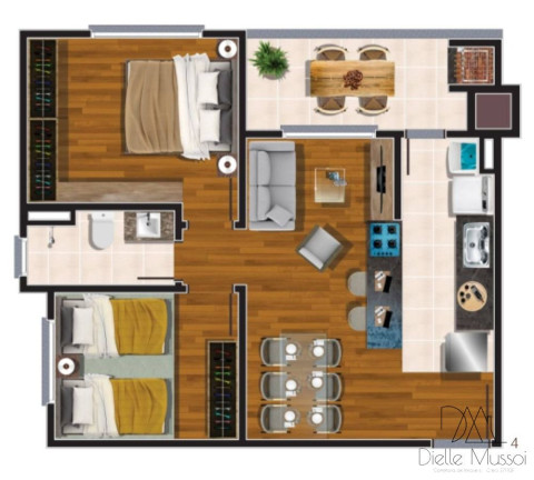 Imagem Apartamento com 2 Quartos à Venda, 53 m² em São Leopoldo - Caxias Do Sul