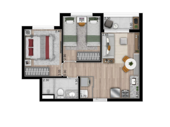 Imagem Imóvel com 1 Quarto à Venda, 33 m² em Morumbi - São Paulo Imagem Imóvel com 1 Quarto à Venda, 33 m² em Morumbi - São Paulo