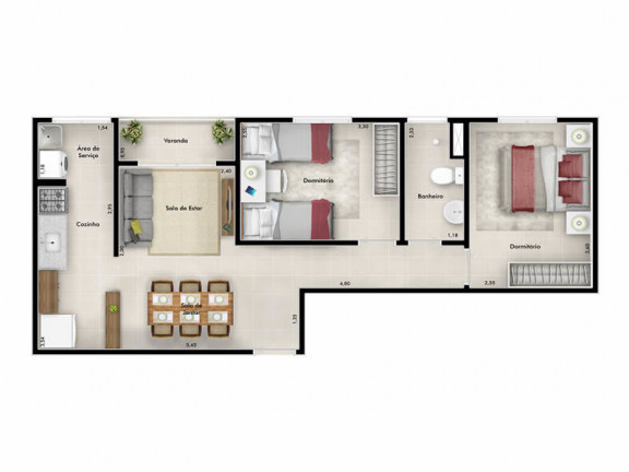 Imagem Apartamento com 2 Quartos à Venda, 43 m² em Jardim Promeca - Várzea Paulista Imagem Apartamento com 2 Quartos à Venda, 43 m² em Jardim Promeca - Várzea Paulista