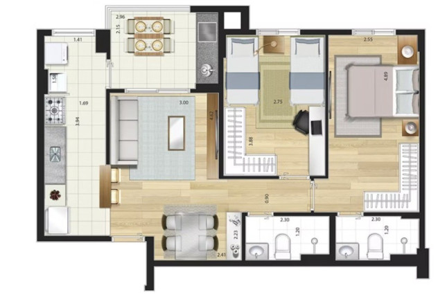 Imagem Imóvel com 2 Quartos à Venda, 70 m² em Centro - São Caetano Do Sul Imagem Imóvel com 2 Quartos à Venda, 70 m² em Centro - São Caetano Do Sul