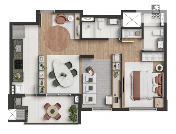 Imagem Apartamento com 2 Quartos à Venda, 58 m² em Campo Comprido - Curitiba Imagem Apartamento com 2 Quartos à Venda, 58 m² em Campo Comprido - Curitiba
