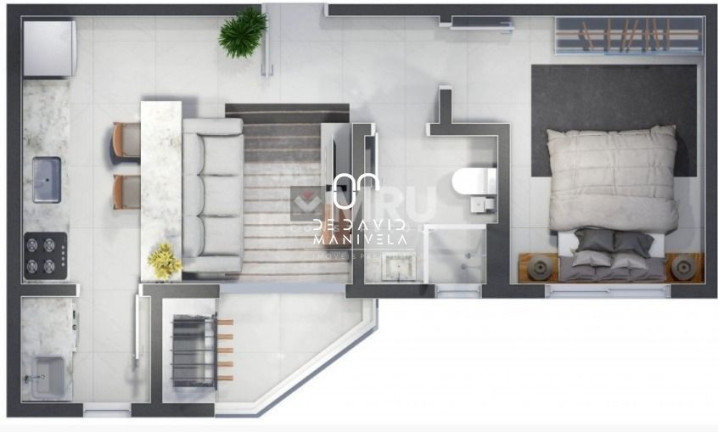 Imagem Apartamento com 1 Quarto à Venda, 61 m² em Centro - Santa Maria