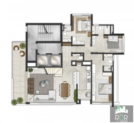 Imagem Apartamento com 3 Quartos à Venda, 185 m² em Torres Imagem Apartamento com 3 Quartos à Venda, 185 m² em Torres