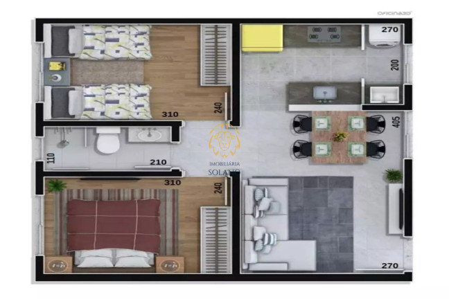 Imagem Apartamento com 2 Quartos à Venda, 51 m² em Campina Da Arruda - Almirante Tamandaré