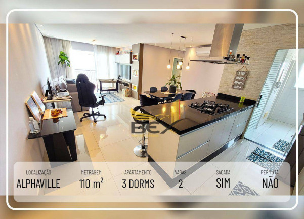 Imagem Apartamento com 3 Quartos à Venda, 110 m² em Alphaville - Santana De Parnaíba Imagem Apartamento com 3 Quartos à Venda, 110 m² em Alphaville - Santana De Parnaíba
