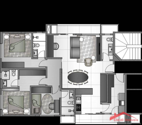 Imagem Apartamento com 2 Quartos à Venda, 116 m² em América - Joinville Imagem Apartamento com 2 Quartos à Venda, 116 m² em América - Joinville