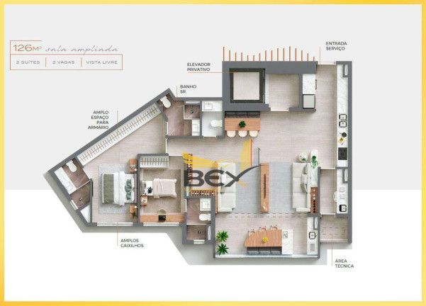 Imagem Apartamento com 3 Quartos à Venda, 126 m² em Alphaville Empresarial - Barueri Imagem Apartamento com 3 Quartos à Venda, 126 m² em Alphaville Empresarial - Barueri