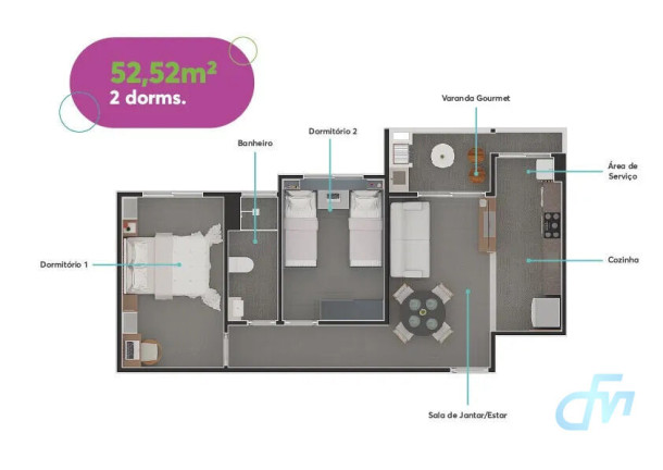Imagem Apartamento com 2 Quartos à Venda, 52 m² em Vila Cintra - Mogi Das Cruzes Imagem Apartamento com 2 Quartos à Venda, 52 m² em Vila Cintra - Mogi Das Cruzes
