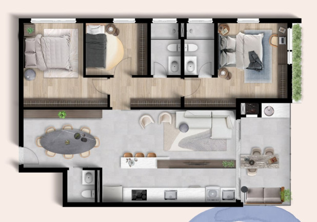 Imagem Apartamento com 2 Quartos à Venda, 55 m² em Juvevê - Curitiba