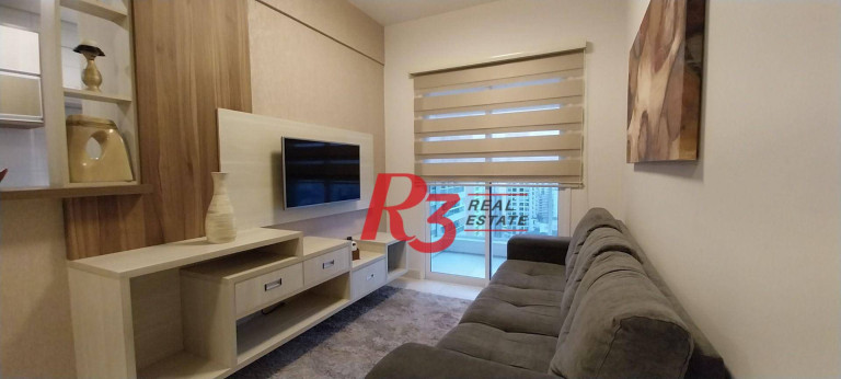Imagem Apartamento com 1 Quarto para Alugar, 50 m² em Gonzaga - Santos