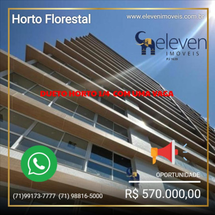 Apartamento com 1 Quarto à Venda, 44 m² em Horto Florestal - Salvador