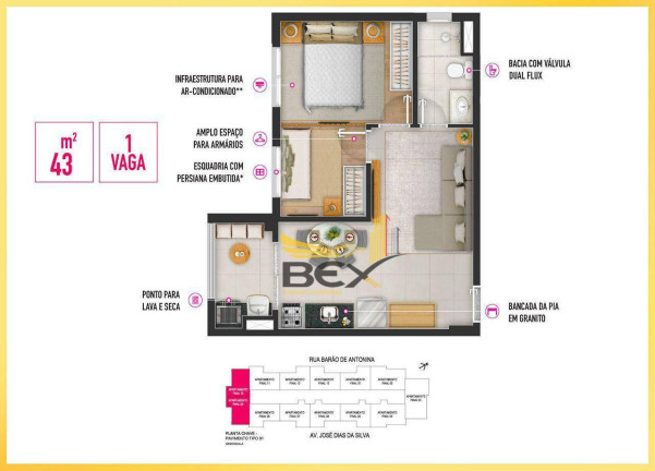 Imagem Apartamento com 1 Quarto à Venda, 43 m² em Parque Viana - Barueri Imagem Apartamento com 1 Quarto à Venda, 43 m² em Parque Viana - Barueri