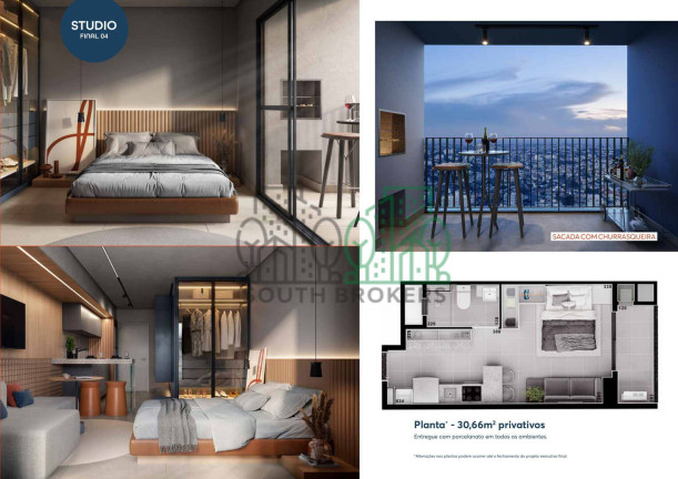 Imagem Apartamento com 2 Quartos à Venda, 26 m² em Portão - Curitiba Imagem Apartamento com 2 Quartos à Venda, 26 m² em Portão - Curitiba