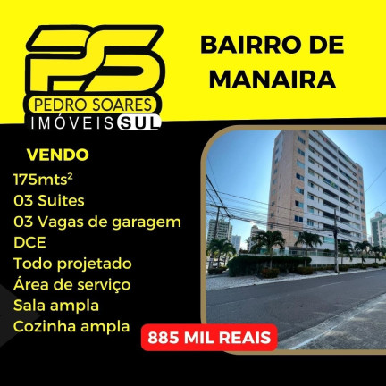 Imagem Flat com 3 Quartos à Venda, 175 m² em Manaíra - João Pessoa Imagem Flat com 3 Quartos à Venda, 175 m² em Manaíra - João Pessoa