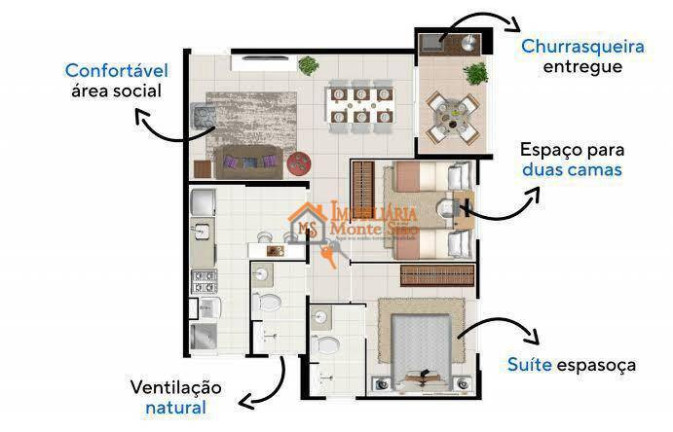 Imagem Apartamento com 2 Quartos à Venda, 58 m² em Picanco - Guarulhos Imagem Apartamento com 2 Quartos à Venda, 58 m² em Picanco - Guarulhos