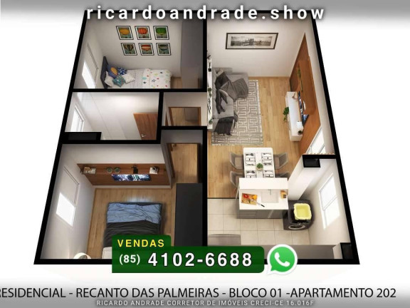 Imagem Apartamento com 2 Quartos à Venda, 38 m² em Jangurussu - Fortaleza Imagem Apartamento com 2 Quartos à Venda, 38 m² em Jangurussu - Fortaleza