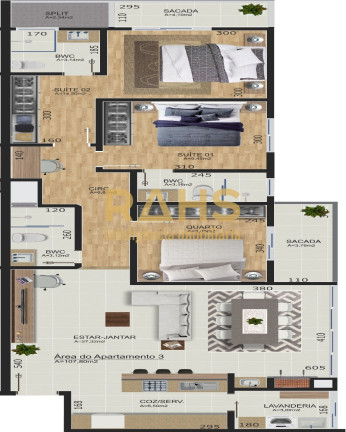 Imagem Apartamento com 3 Quartos à Venda, 126 m² em América - Joinville Imagem Apartamento com 3 Quartos à Venda, 126 m² em América - Joinville