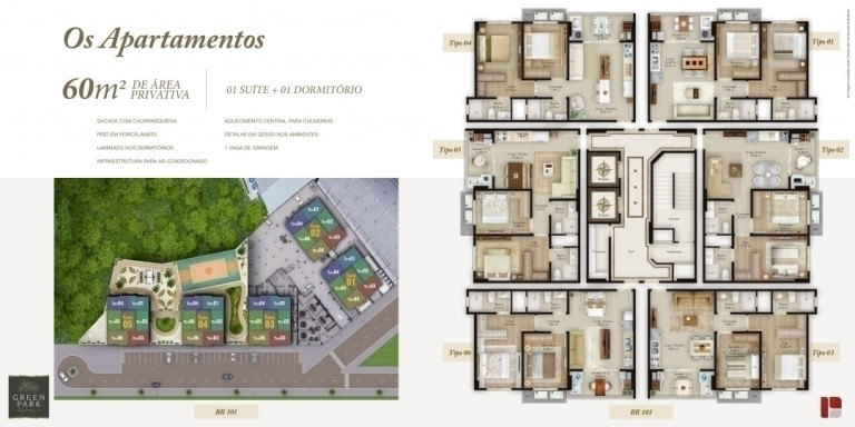 Imagem Apartamento com 2 Quartos à Venda, 60 m² em Itapema