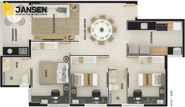 Imagem Apartamento com 2 Quartos à Venda, 77 m² em Manaíra - João Pessoa