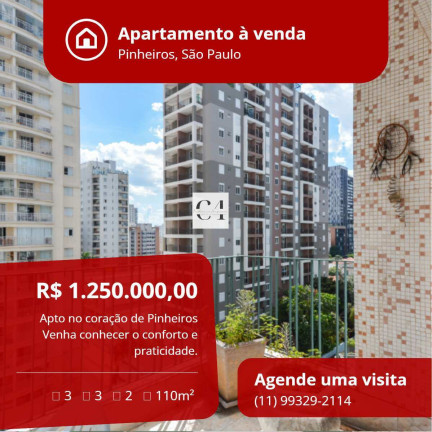 Imagem Apartamento com 3 Quartos à Venda, 110 m² em Pinheiros - São Paulo Imagem Apartamento com 3 Quartos à Venda, 110 m² em Pinheiros - São Paulo