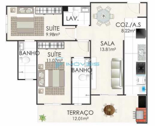 Imagem Apartamento com 2 Quartos à Venda, 74 m² em Aviação - Praia Grande Imagem Apartamento com 2 Quartos à Venda, 74 m² em Aviação - Praia Grande