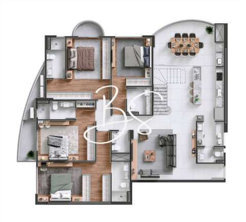 Imagem Apartamento com 3 Quartos à Venda, 151 m² em Praia Brava De Itajaí - Itajaí Imagem Apartamento com 3 Quartos à Venda, 151 m² em Praia Brava De Itajaí - Itajaí