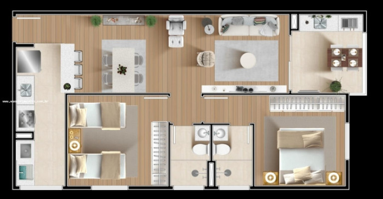 Imagem Apartamento com 2 Quartos à Venda,  em Jardim América - Jacareí