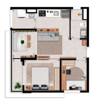 Imagem Apartamento com 2 Quartos à Venda, 44 m² em Santa Cecília - São Paulo Imagem Apartamento com 2 Quartos à Venda, 44 m² em Santa Cecília - São Paulo