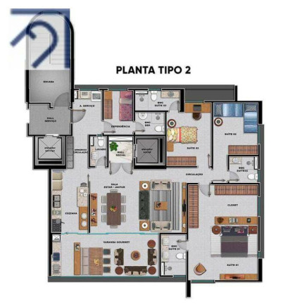 Imagem Apartamento com 4 Quartos à Venda, 156 m² em Capim Macio - Natal Imagem Apartamento com 4 Quartos à Venda, 156 m² em Capim Macio - Natal