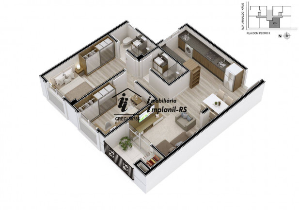 Imagem Apartamento com 2 Quartos à Venda, 81 m² em Teutônia Imagem Apartamento com 2 Quartos à Venda, 81 m² em Teutônia