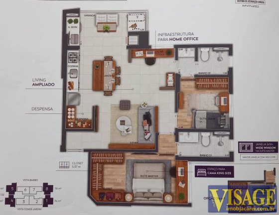 Imagem Apartamento com 3 Quartos à Venda, em Jardim Satélite - São José Dos Campos Imagem Apartamento com 3 Quartos à Venda, em Jardim Satélite - São José Dos Campos