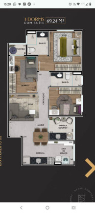 Imagem Apartamento com 3 Quartos à Venda, 69 m² em Jardim Oriente - São José Dos Campos Imagem Apartamento com 3 Quartos à Venda, 69 m² em Jardim Oriente - São José Dos Campos