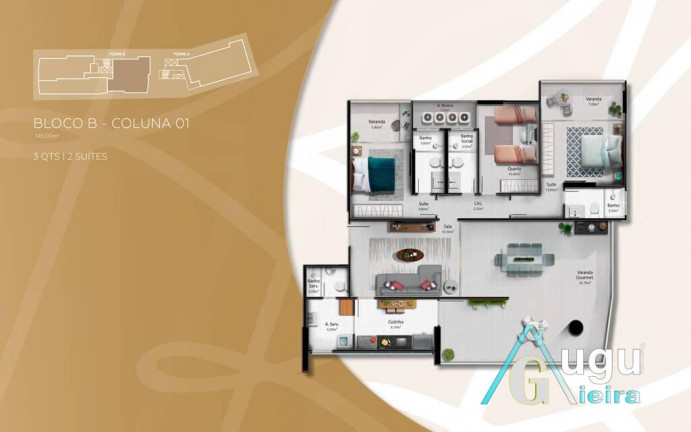 Apartamento com 3 Quartos à Venda, 247 m² em Centro - Guarapari