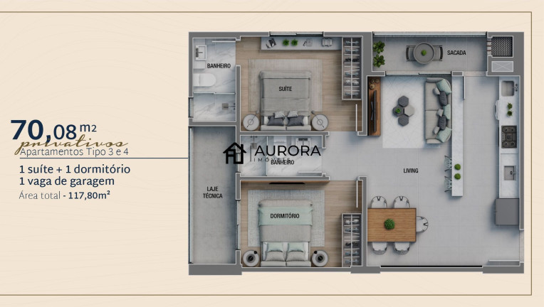 Apartamento com 2 Quartos à Venda, 70 m² em Praia Brava - Itajaí