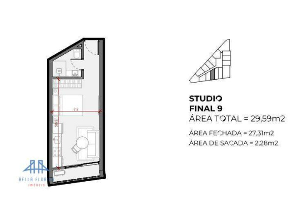 Imagem Studio com 1 Quarto à Venda, 29 m² em Jurerê - Florianópolis Imagem Studio com 1 Quarto à Venda, 29 m² em Jurerê - Florianópolis