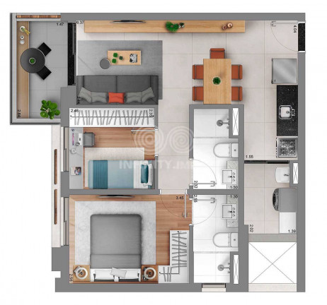 Imagem Apartamento com 2 Quartos à Venda, 58 m² em Pinheiros - São Paulo