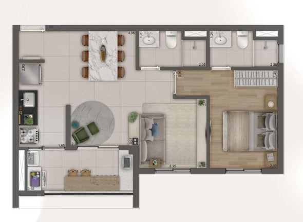 Imagem Apartamento com 2 Quartos à Venda, 41 m² em Barra Funda - São Paulo