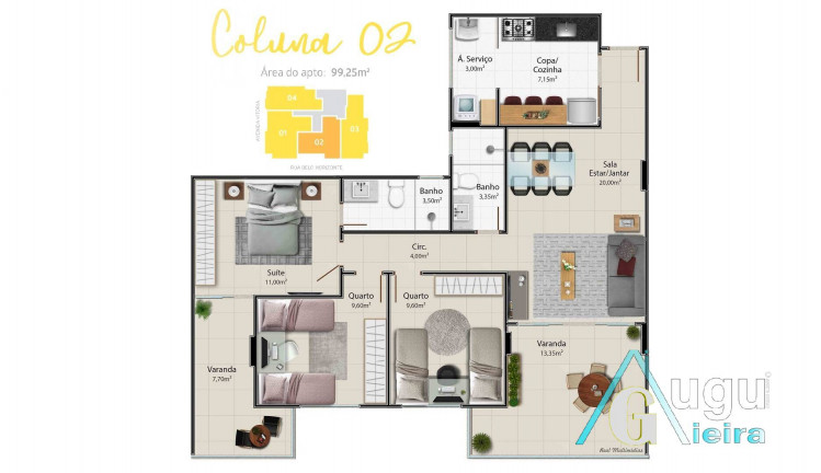Imagem Apartamento com 3 Quartos à Venda, 99 m² em Praia Do Morro - Guarapari