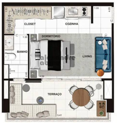 Imagem Apartamento com 1 Quarto à Venda, 41 m² em Consolação - São Paulo