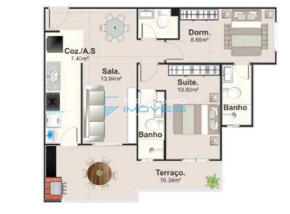 Imagem Apartamento com 2 Quartos à Venda, 74 m² em Aviação - Praia Grande Imagem Apartamento com 2 Quartos à Venda, 74 m² em Aviação - Praia Grande