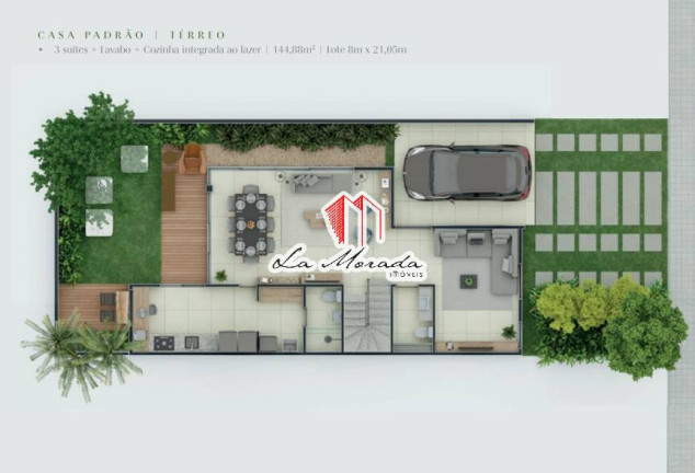 Imagem Casa de Condomínio com 3 Quartos à Venda, 144 m² em Flores - Manaus