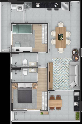 Imagem Apartamento com 2 Quartos à Venda, 82 m² em Guilhermina - Praia Grande