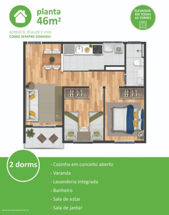 Imagem Apartamento à Venda, em Sindoma Natureza - Programa Casa Verde Amarela - Cotia Imagem Apartamento à Venda, em Sindoma Natureza - Programa Casa Verde Amarela - Cotia
