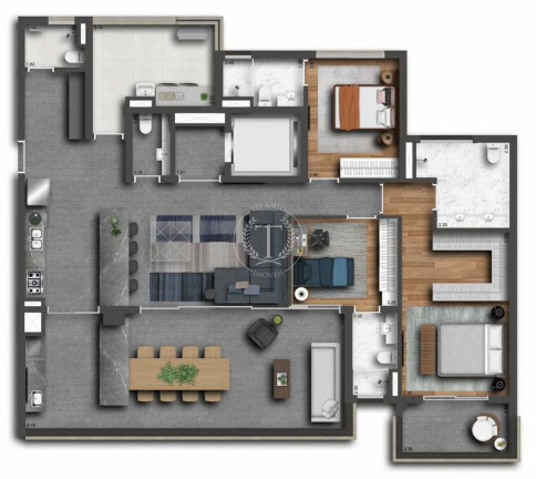 Imagem Apartamento com 3 Quartos à Venda, 174 m² em Santo Amaro - São Paulo