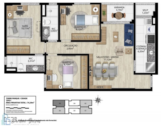 Imagem Apartamento com 3 Quartos à Venda, 74 m² em Luzia - Aracaju Imagem Apartamento com 3 Quartos à Venda, 74 m² em Luzia - Aracaju