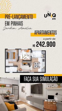 Imagem Apartamento com 2 Quartos à Venda, 44 m² em Jardim Amélia - Pinhais