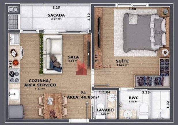 Imagem Apartamento com 1 Quarto à Venda, 40 m² em Centro - Itajaí Imagem Apartamento com 1 Quarto à Venda, 40 m² em Centro - Itajaí
