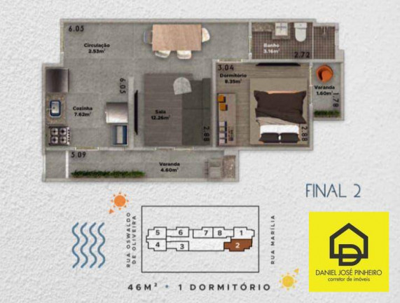 Imagem Apartamento com 1 Quarto à Venda, 37 m² em Boqueirão - Praia Grande Imagem Apartamento com 1 Quarto à Venda, 37 m² em Boqueirão - Praia Grande