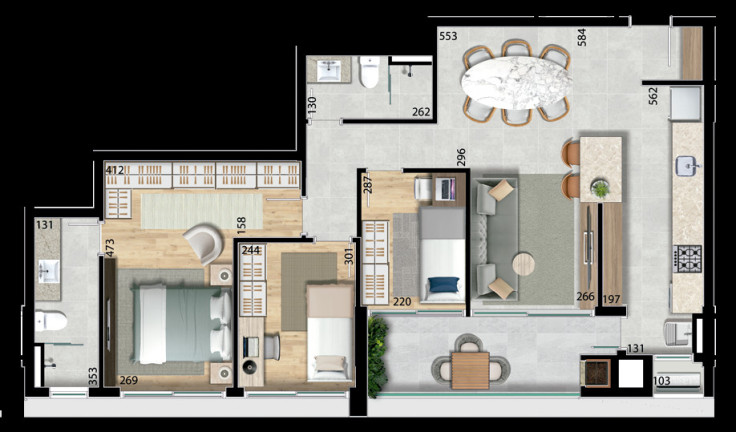 Imagem Apartamento com 3 Quartos à Venda, 94 m² em Bacacheri - Curitiba